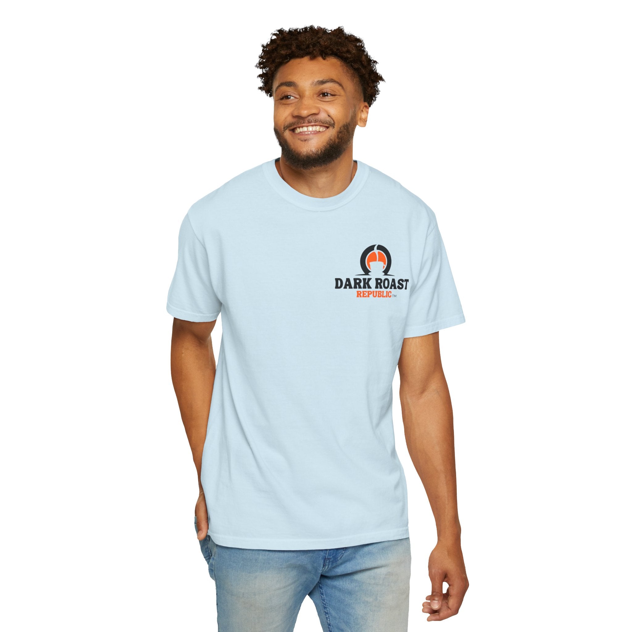 Unisex Garment-Dyed T-shirt - Dark Roast Coffee Design