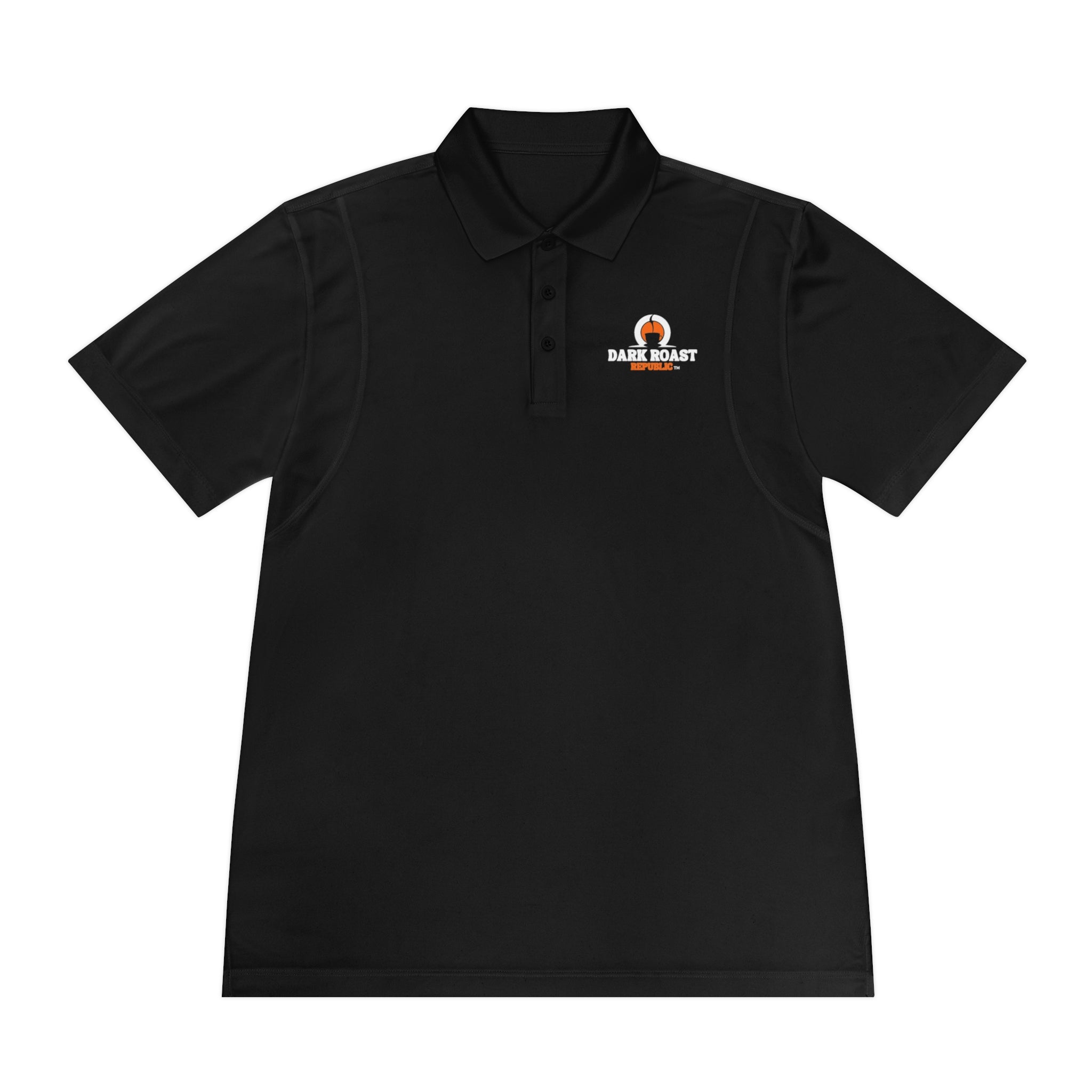 Men's Sport Polo Shirt - Dark Roast Coffee Design