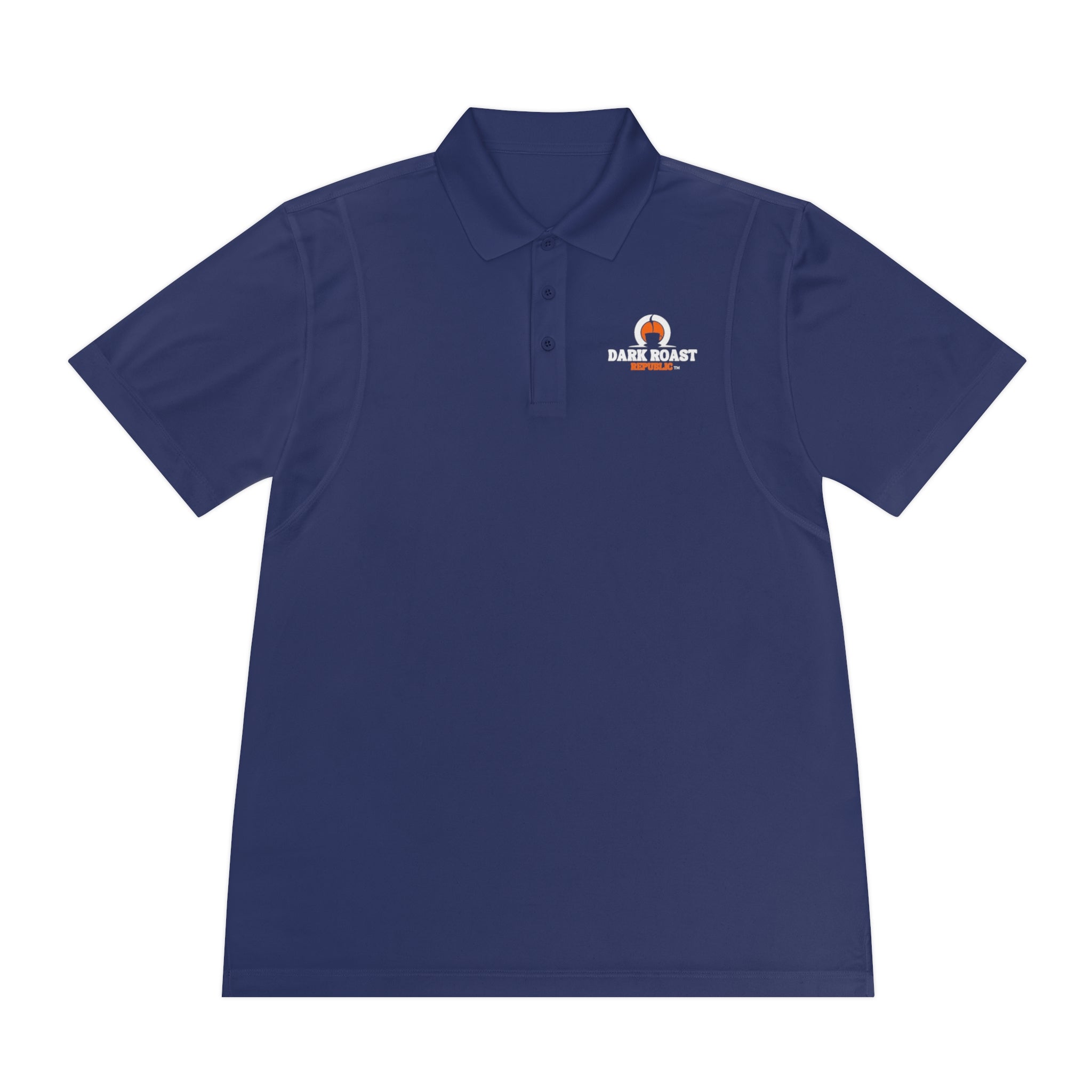 Men's Sport Polo Shirt - Dark Roast Coffee Design