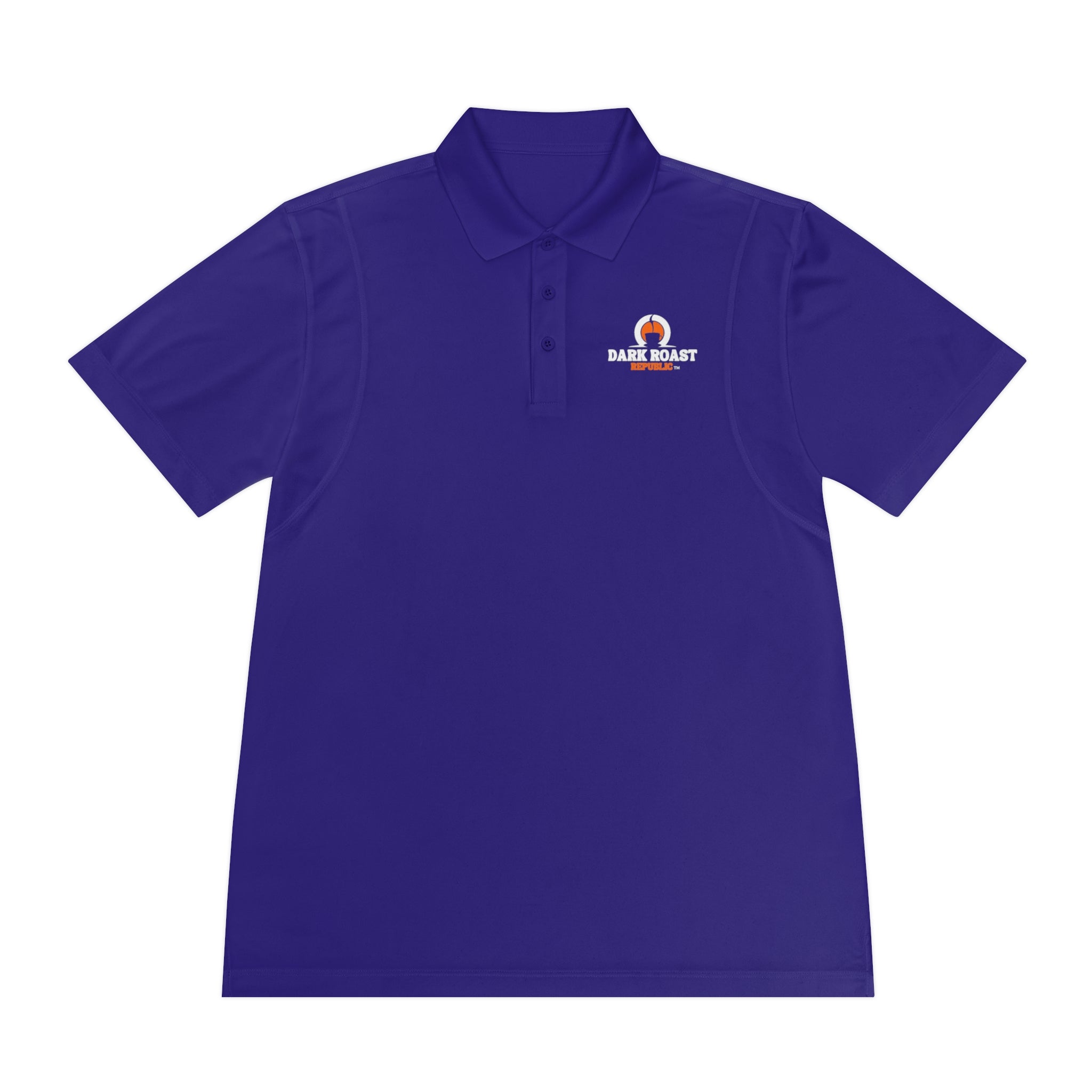 Men's Sport Polo Shirt - Dark Roast Coffee Design