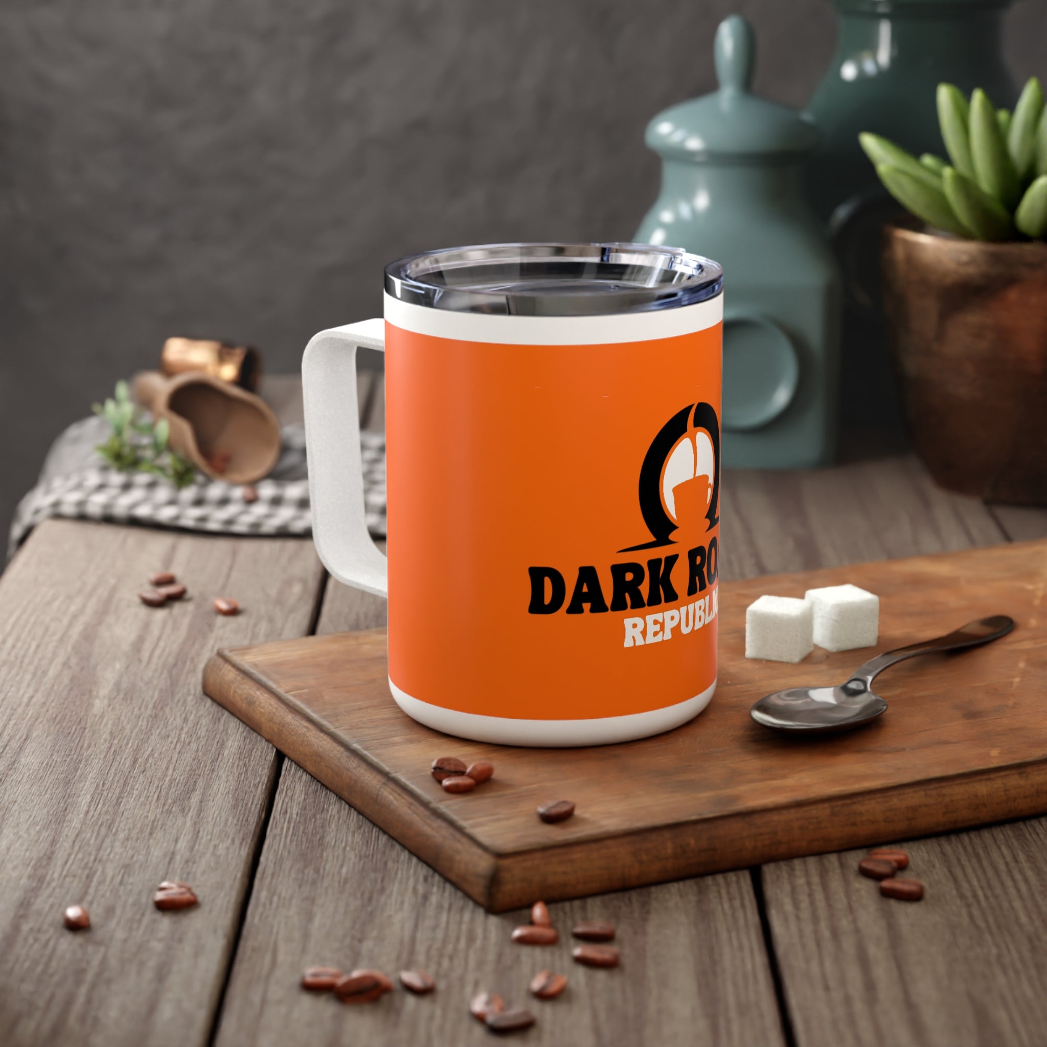 Dark Roast Republic Insulated Coffee Mug - 10oz for Coffee Lovers