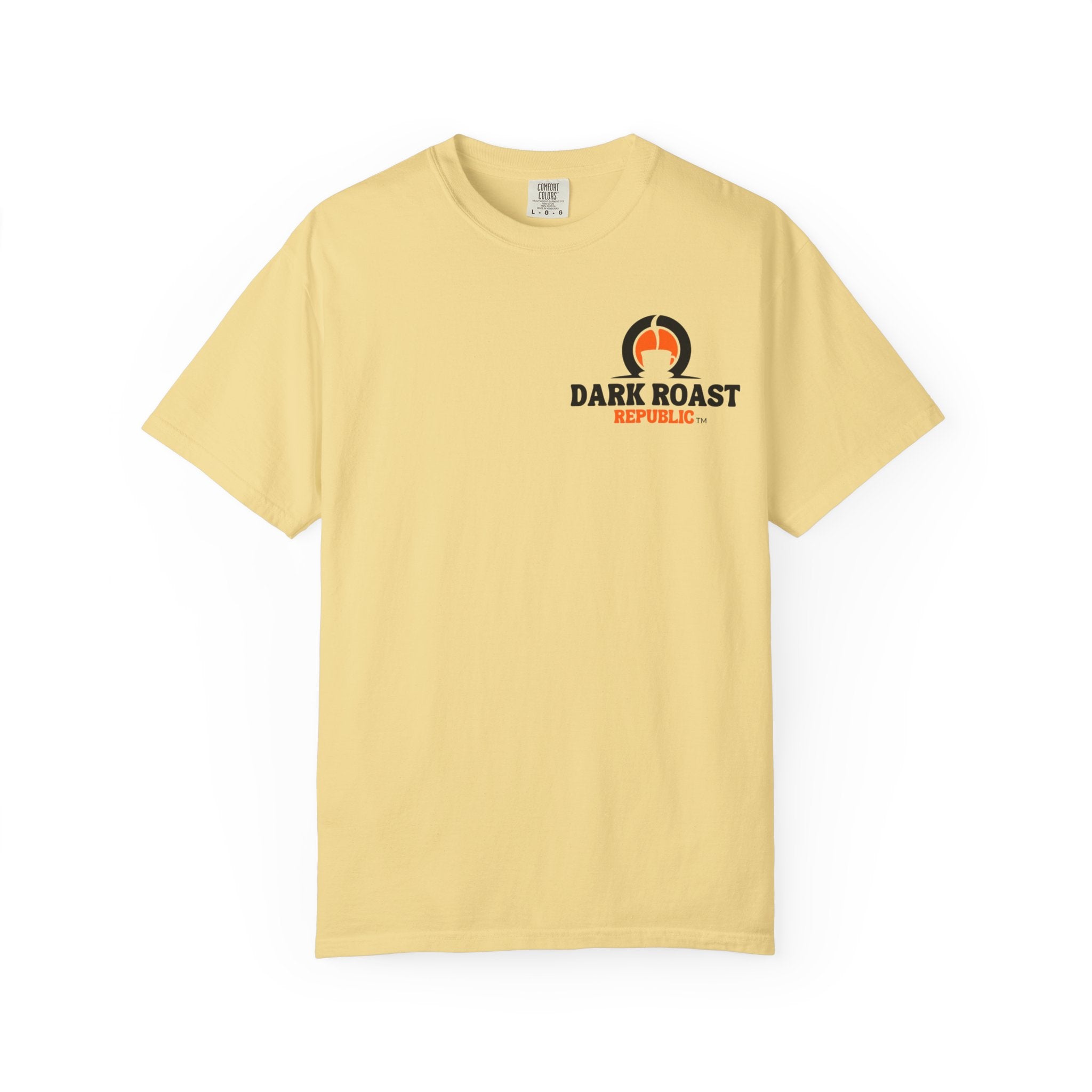 Unisex Garment-Dyed T-shirt - Dark Roast Coffee Design
