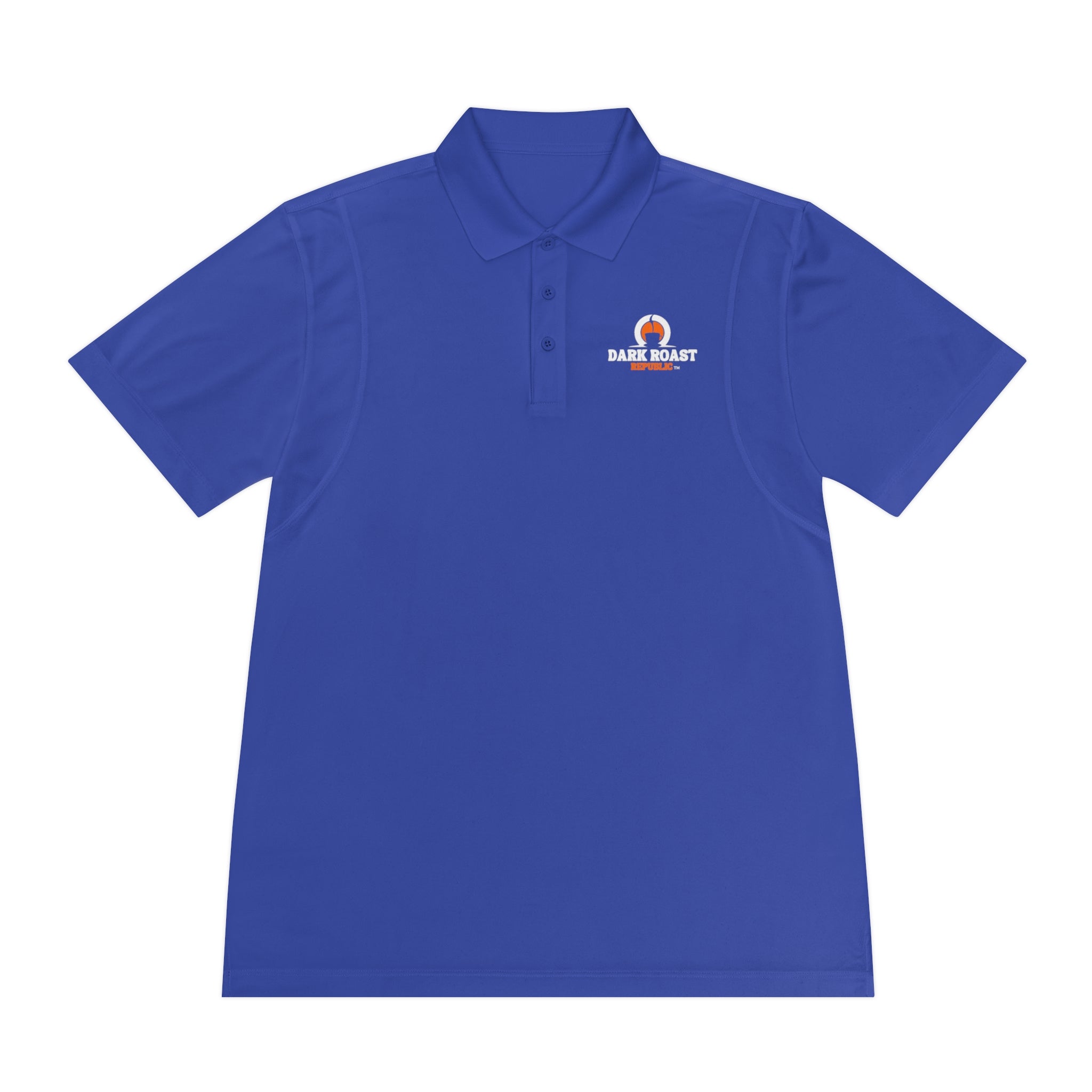 Men's Sport Polo Shirt - Dark Roast Coffee Design